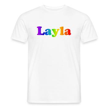Layla - Männer T-Shirt - Weiß - Vorne - AI Model Male 178 dark (178cm)