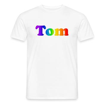 Tom - Männer T-Shirt - Weiß - Vorne - AI Model Male 178 dark (178cm)