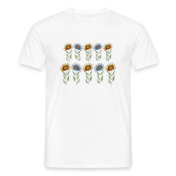 Fleur - T-shirt homme - blanc - Devant - AI Model Male 178 dark (178cm)