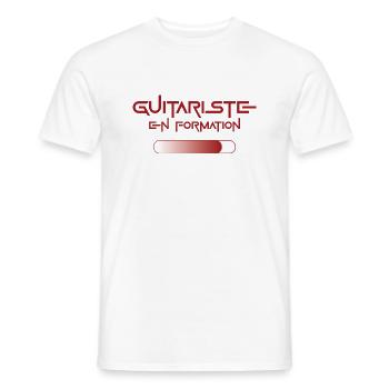Guitariste en formation - T-shirt homme - blanc - Devant - AI Model Male 178 dark (178cm)