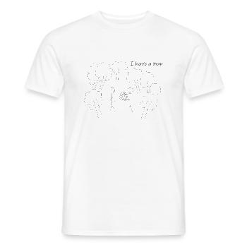 Stickerman Map - Men's T-Shirt - white - Front - AI Model Male 178 dark (178cm)