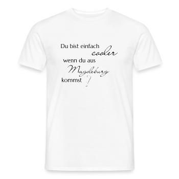 cooler magdeburg - Männer T-Shirt - Weiß - Vorne - AI Model Male 178 dark (178cm)