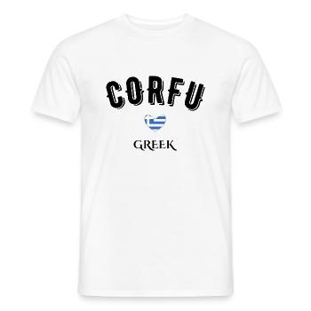 Griechisches Korfu - Männer T-Shirt - Weiß - Vorne - AI Model Male 178 dark (178cm)