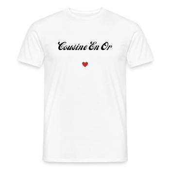 cousine en or - T-shirt homme - blanc - Devant - AI Model Male 178 dark (178cm)