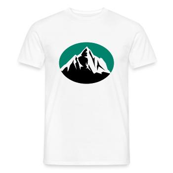 Montagne - T-shirt homme - blanc - Devant - AI Model Male 178 dark (178cm)