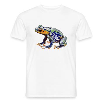 Pfeilgiftfrosch mit schöner Warnfarbe als Lurch - Männer T-Shirt - Weiß - Vorne - AI Model Male 178 dark (178cm)