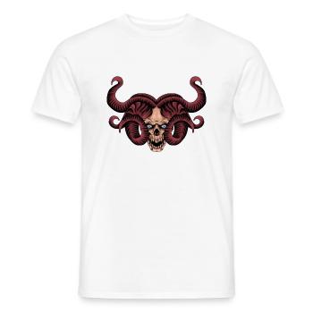 Kranich-Medusa - Männer T-Shirt - Weiß - Vorne - AI Model Male 178 dark (178cm)