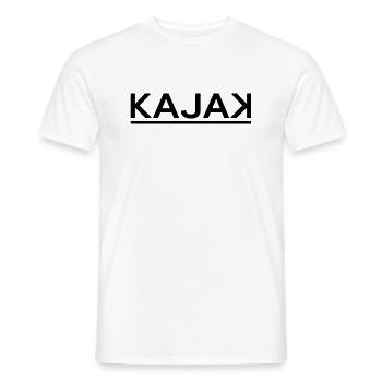 Kayak Ice Canoe Paddling Canoe "River is Calling" - Men's T-Shirt - white - Front - AI Model Male 178 dark (178cm)