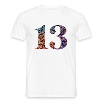 13th Birthday Leopard - Men's T-Shirt - white - Front - AI Model Male 178 dark (178cm)