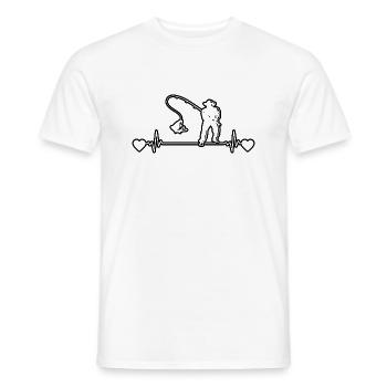 Fishing Hook Fishing Fishing Fishing Angler - Men's T-Shirt - white - Front - AI Model Male 178 dark (178cm)