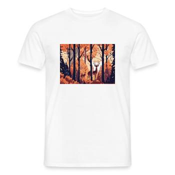 Fall Scenery (Fall Collection #10) - Men's T-Shirt - white - Front - AI Model Male 178 dark (178cm)