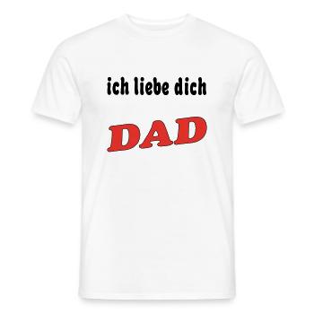 Ich liebe dich DAD - T-shirt homme - blanc - Devant - AI Model Male 178 dark (178cm)