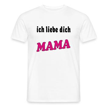 Ich liebe dich mama - T-shirt homme - blanc - Devant - AI Model Male 178 dark (178cm)