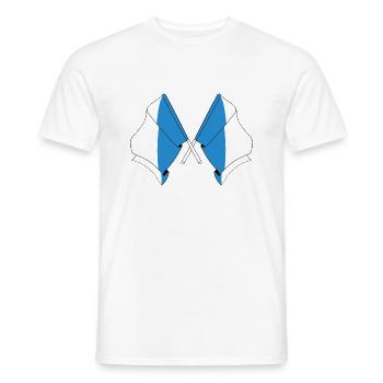Deux drapeaux Zurich Suisse - T-shirt homme - blanc - Devant - AI Model Male 178 dark (178cm)