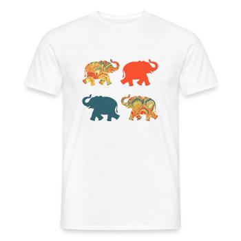 elefanten e 259 - Männer T-Shirt - Weiß - Vorne - AI Model Male 178 dark (178cm)