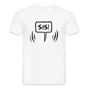 Sis Schwester Sprechblase - Männer T-Shirt - Weiß - Vorne - AI Model Male 178 dark (178cm)