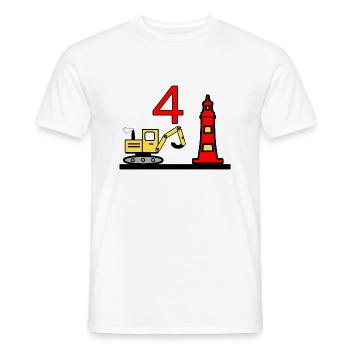 Excavatrice - T-shirt homme - blanc - Devant - AI Model Male 178 dark (178cm)