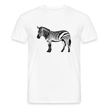 Zebra - Cute Zoo Animal Design - Men's T-Shirt - white - Front - AI Model Male 178 dark (178cm)