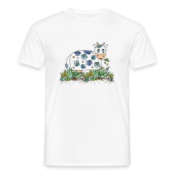 Cow - Men's T-Shirt - white - Front - AI Model Male 178 dark (178cm)