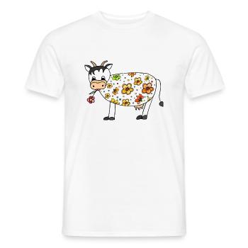 Cow - Men's T-Shirt - white - Front - AI Model Male 178 dark (178cm)