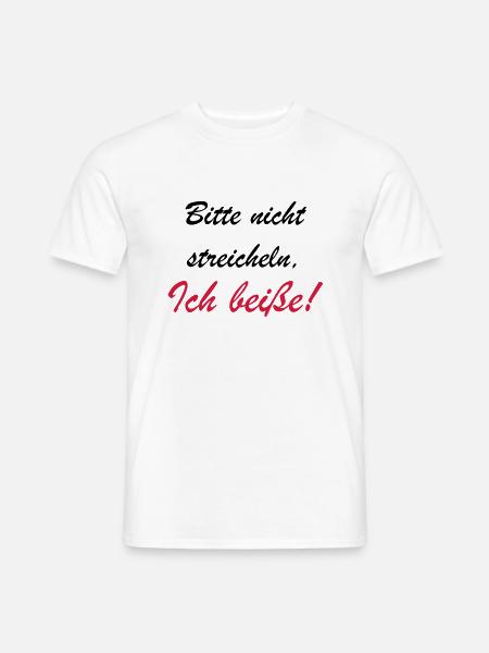 Bitte nicht streicheln - Männer T-Shirt - Weiß
