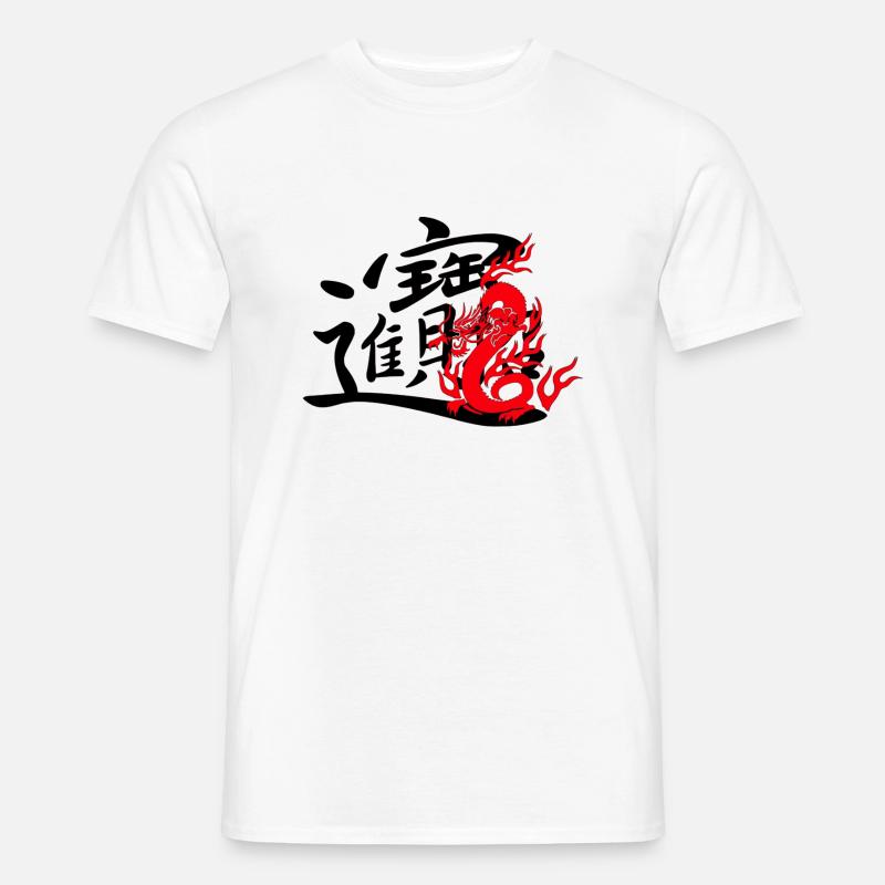 drache - Männer T-Shirt - Weiß