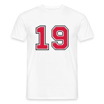 19__f2 - Männer T-Shirt - Weiß - Vorne - AI Model Male 178 dark (178cm)