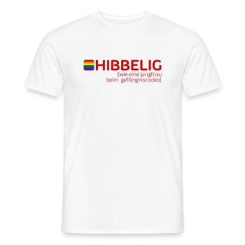 HIBBELIG - Männer T-Shirt - Weiß - Vorne - AI Model Male 178 dark (178cm)