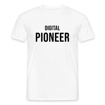 Cadeau en ligne Digital Pioneer - T-shirt homme - blanc - Devant - AI Model Male 178 dark (178cm)