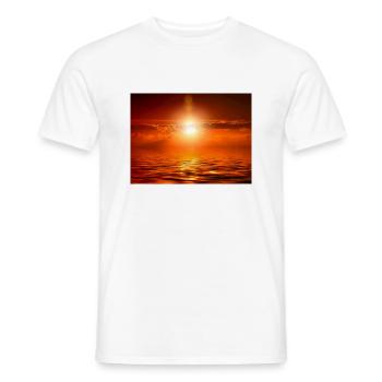 coucher de soleil - T-shirt homme - blanc - Devant - AI Model Male 178 dark (178cm)