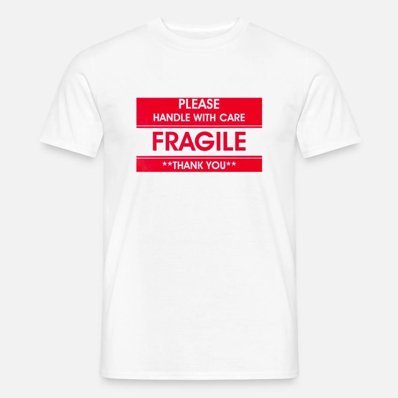 zerbrechlich zerbrechlich diese Seite nach oben - Männer T-Shirt - Weiß