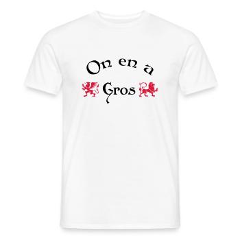On en a gros - T-shirt homme - blanc - Devant - AI Model Male 178 dark (178cm)