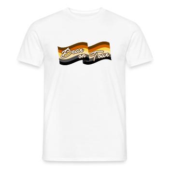 Bear on Tour Flag - Männer T-Shirt - Weiß - Vorne - AI Model Male 178 dark (178cm)