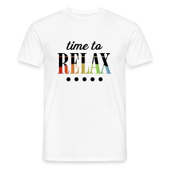 time to relax - Männer T-Shirt - Weiß - Vorne - AI Model Male 178 dark (178cm)