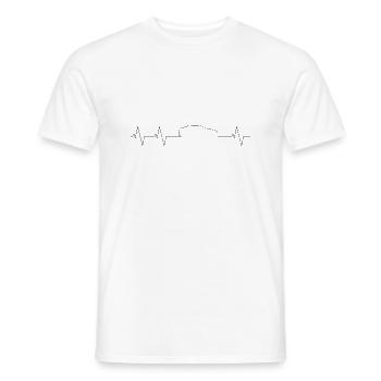 Battements cardiaques i30N Fastback voiture - T-shirt homme - blanc - Devant - AI Model Male 178 dark (178cm)
