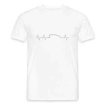 Pulsation cardiaque i30N Hatchback - T-shirt homme - blanc - Devant - AI Model Male 178 dark (178cm)