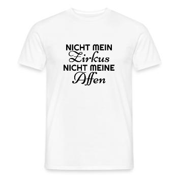 NICHT MEIN Zirkus NICHT MEINE Affen in schwarz - Männer T-Shirt - Weiß - Vorne - AI Model Male 178 dark (178cm)