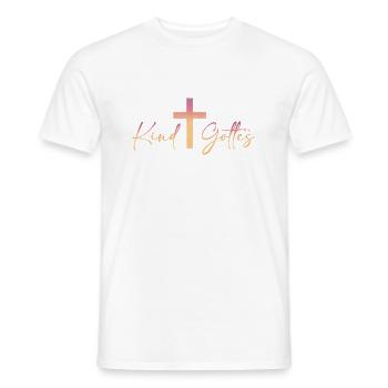 Kind Gottes mit Kreuz - Männer T-Shirt - Weiß - Vorne - AI Model Male 178 dark (178cm)