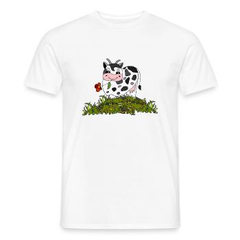 Vache - T-shirt homme - blanc - Devant - AI Model Male 178 dark (178cm)