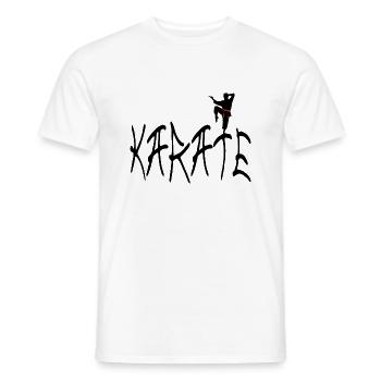 karaté - T-shirt homme - blanc - Devant - AI Model Male 178 dark (178cm)