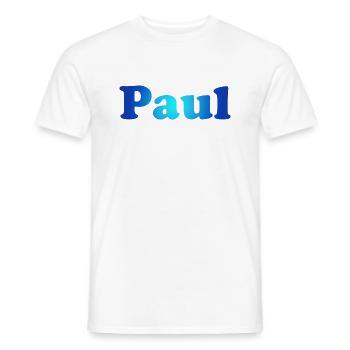 Paul blau - Männer T-Shirt - Weiß - Vorne - AI Model Male 178 dark (178cm)