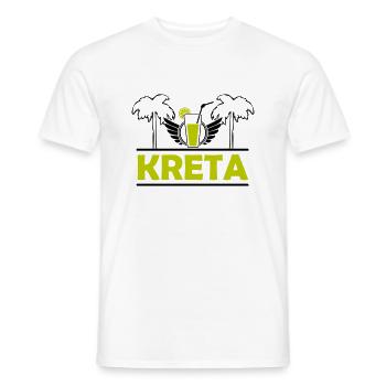 Kreta - Männer T-Shirt - Weiß - Vorne - AI Model Male 178 dark (178cm)