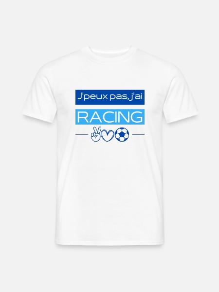 Football racing club de Strasbourg ballon - T-shirt homme - blanc