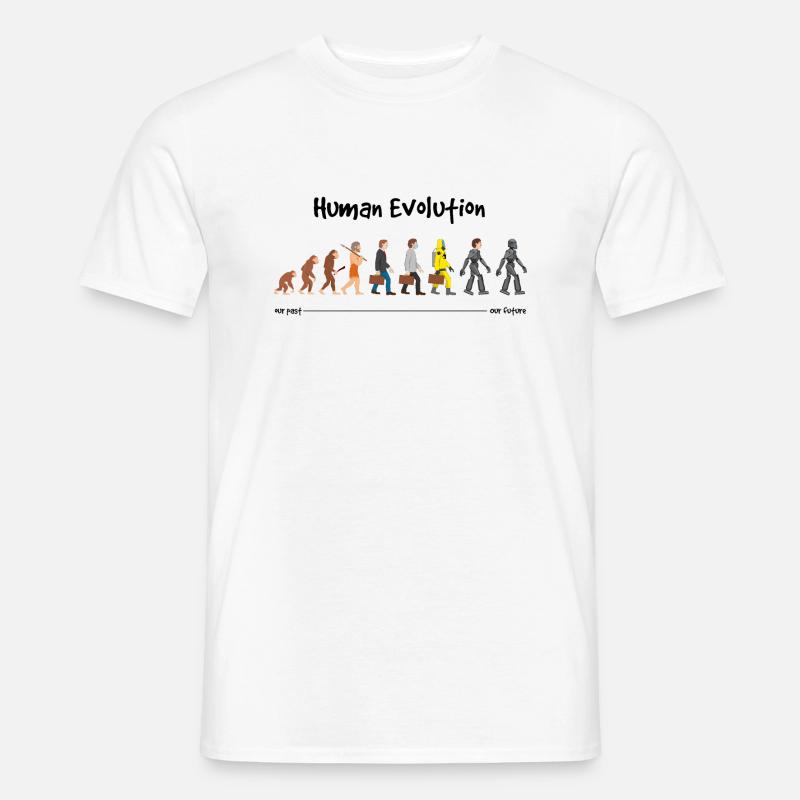 Evolution eine robotische Zukunft - Männer T-Shirt - Weiß