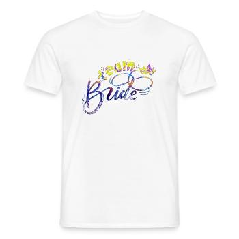 Bride bride wedding stag party bridesmaid party stag party - Men's T-Shirt - white - Front - AI Model Male 178 dark (178cm)