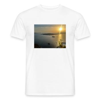 Santorini Look - Men's T-Shirt - white - Front - AI Model Male 178 dark (178cm)