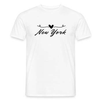 New York - Men's T-Shirt - white - Front - AI Model Male 178 dark (178cm)