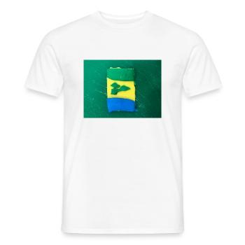 Saint Vincent design clothes - Men's T-Shirt - white - Front - AI Model Male 178 dark (178cm)