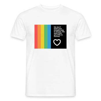 Gay pride - Men's T-Shirt - white - Front - AI Model Male 178 dark (178cm)