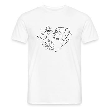 Dog heart - Men's T-Shirt - white - Front - AI Model Male 178 dark (178cm)